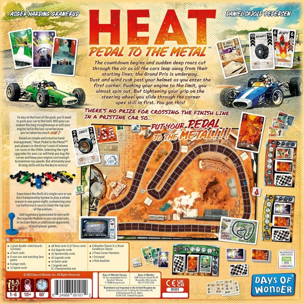 Heat: Pedal to the Metal - 2-Player Strategic Racing Board Game | High-Speed Action - Image 3