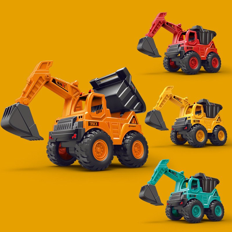 Inertial Excavator Dump Truck Toy - Engineering Vehicle for Kids 