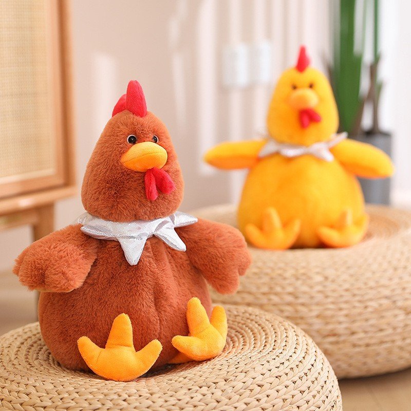 Big Belly Chicken Plush Toy - Cuckoo Rooster Doll for Kids