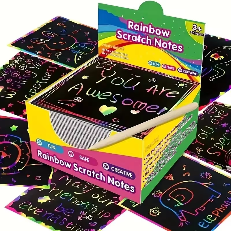 rainbow scratch off paper