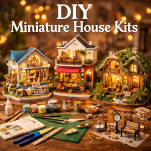 DIY kit miniature house and book nook miniature dollhouse kits