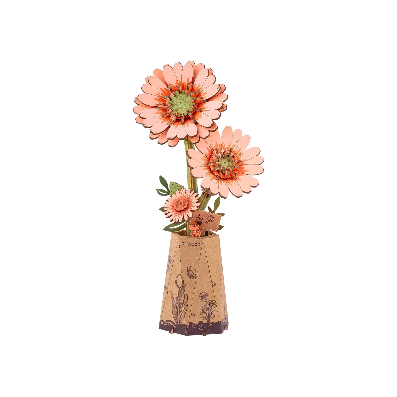 Orange Gerbera Daisy 3D Puzzle
