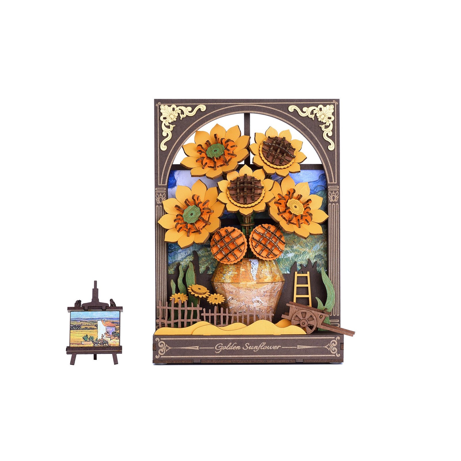 Golden Sunflower w/ LED Lights 3D Wooden Puzzle