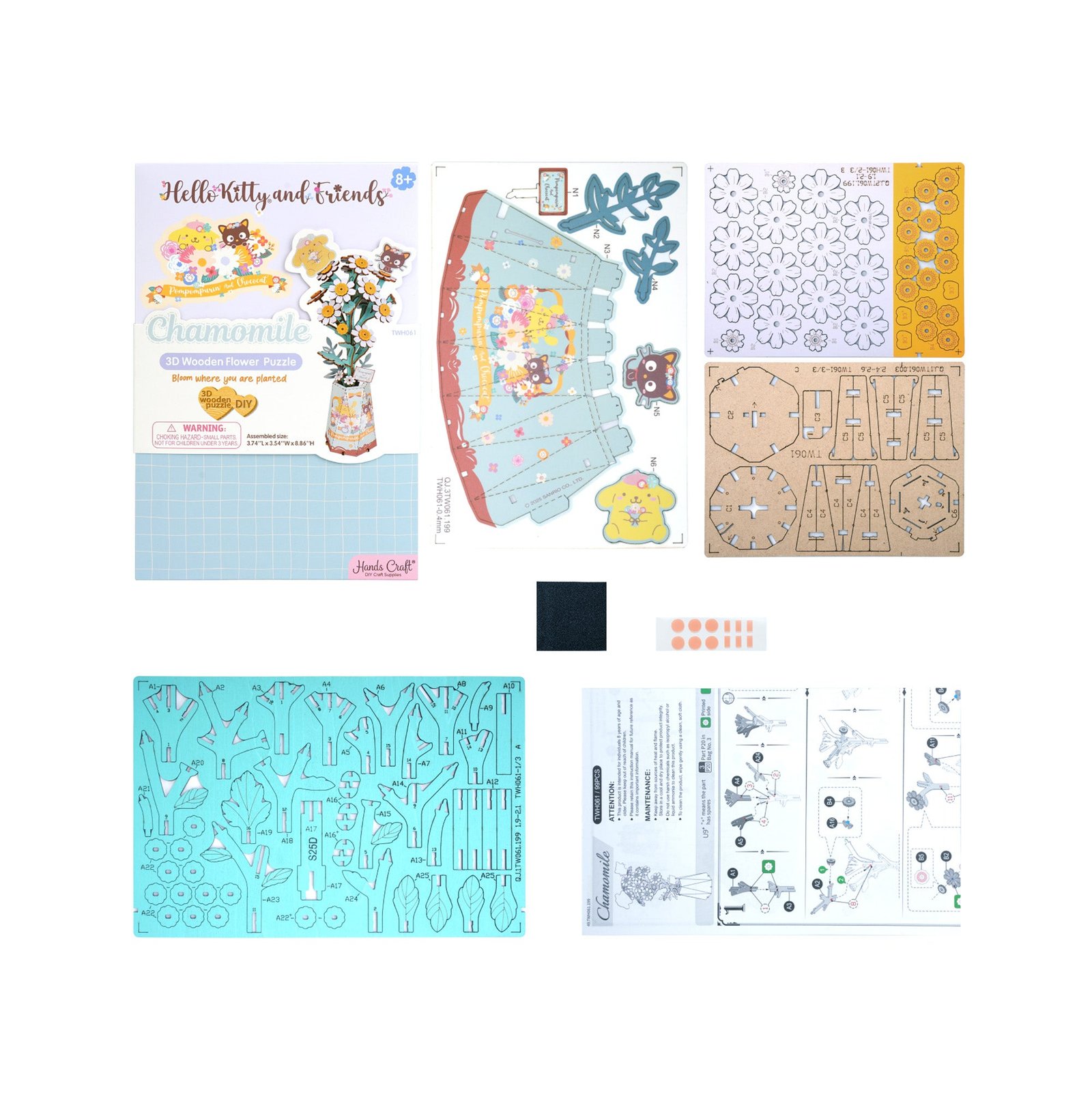 3D Puzzle – Friends Pompompurin & Chococat Chamomile - Image 6