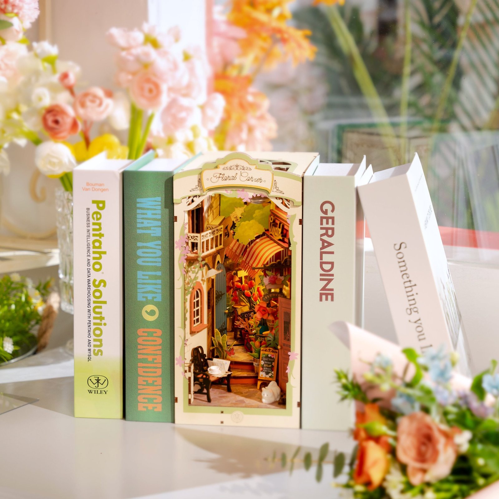 Floral Corner w/ Dust Cover Book Nook Kit - Image 2