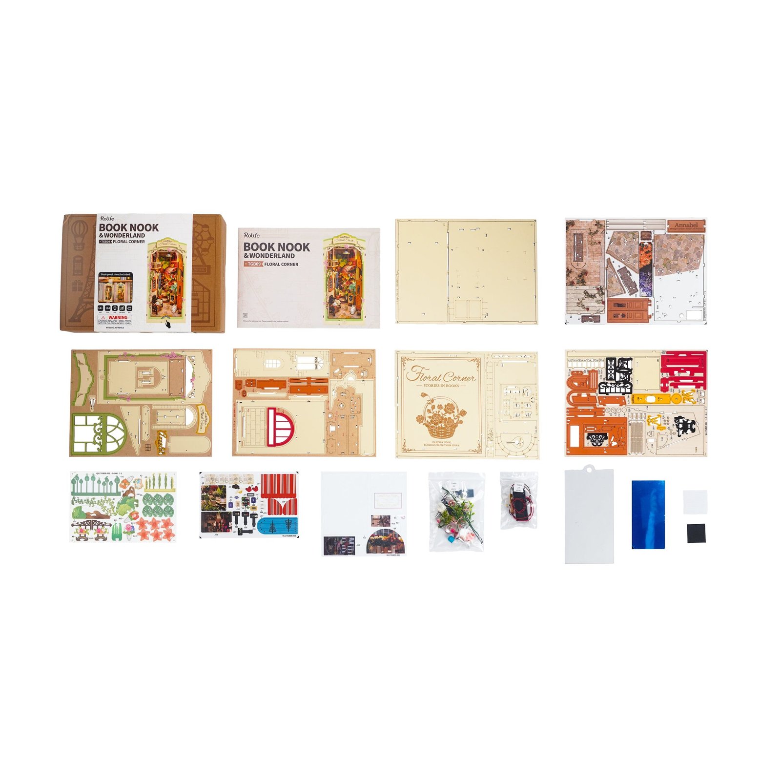 Floral Corner w/ Dust Cover Book Nook Kit - Image 6