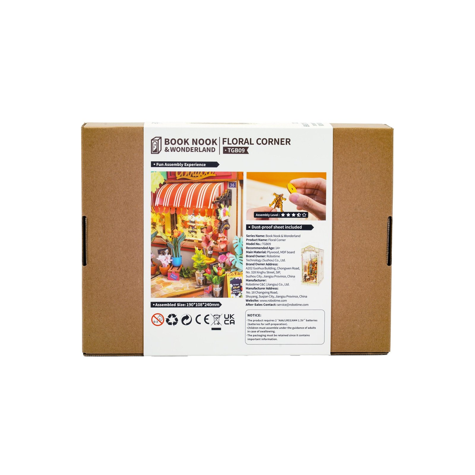 Floral Corner w/ Dust Cover Book Nook Kit - Image 8