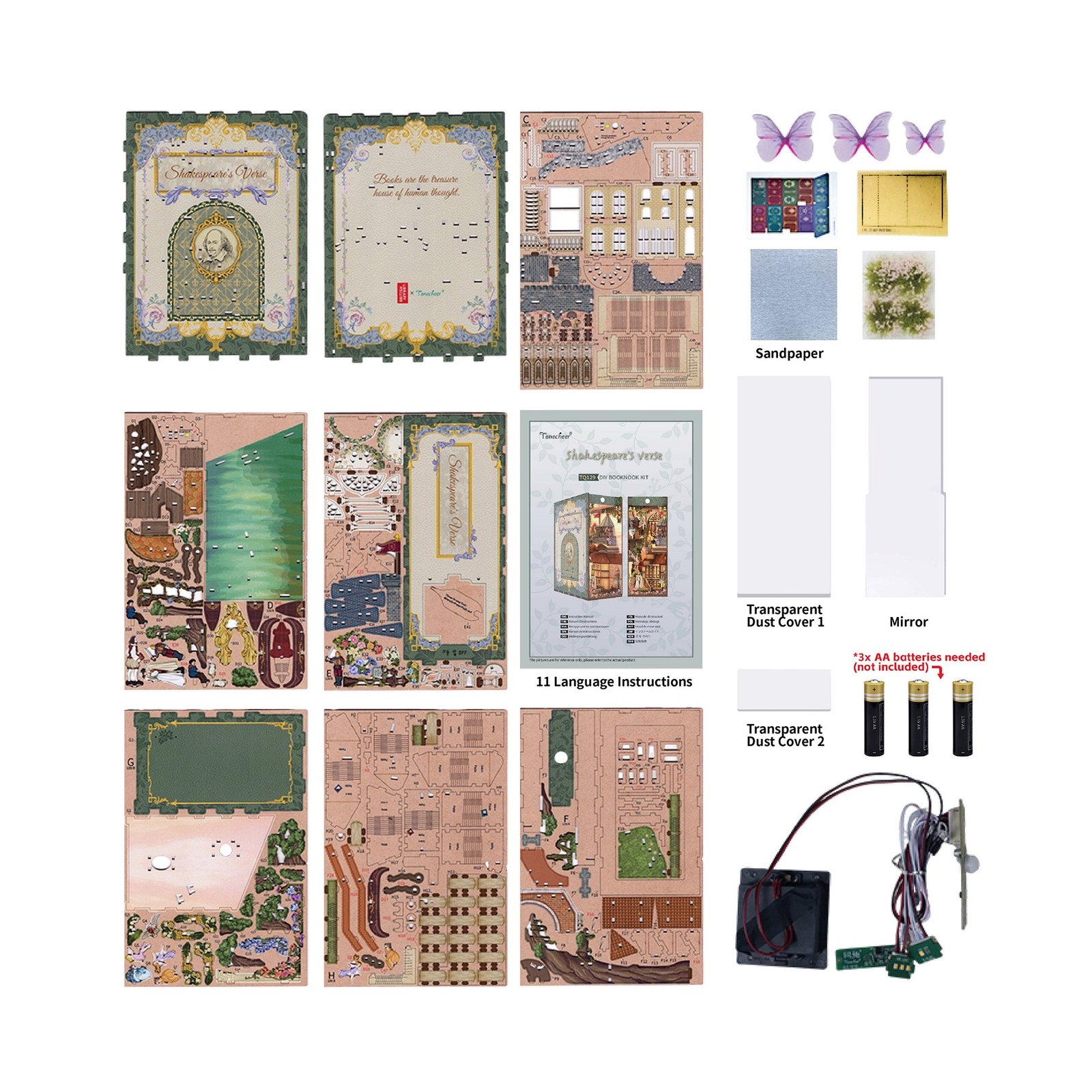 Shakespeare's Verse w/ Dust Cover Book Nook Kit - Image 7