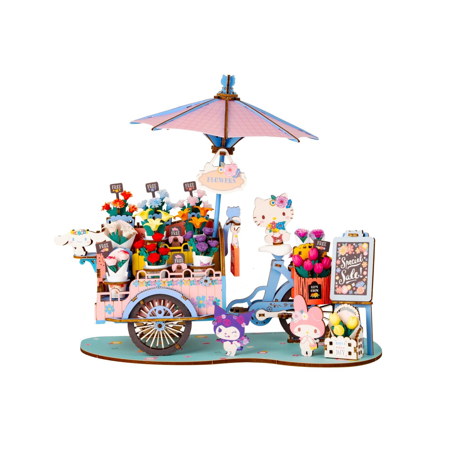 Friends Flower Cart 3D Wooden Puzzle