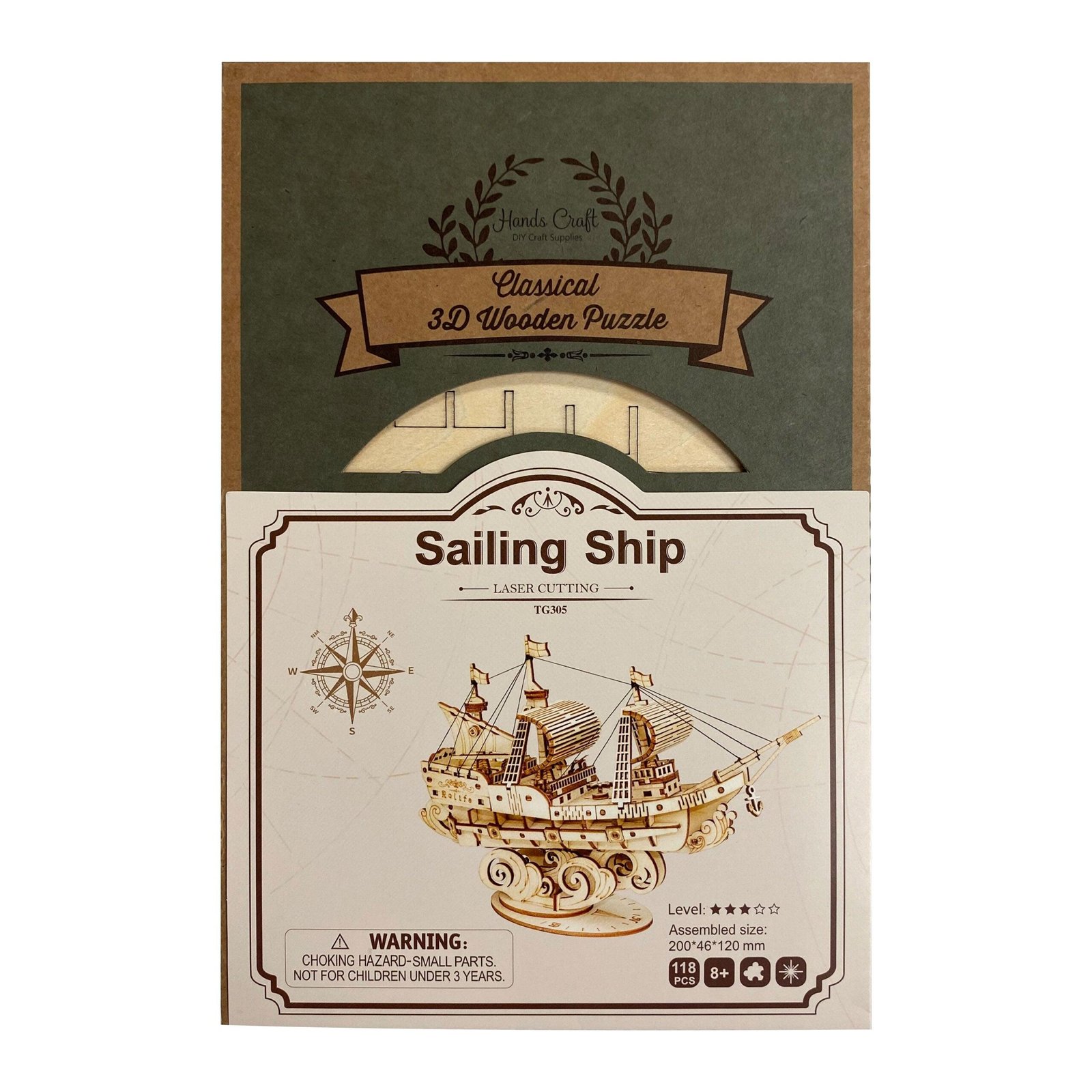 Sailing Ship 3D Wooden Puzzle - Image 5