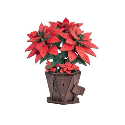 3D Wooden Puzzle – Poinsettia