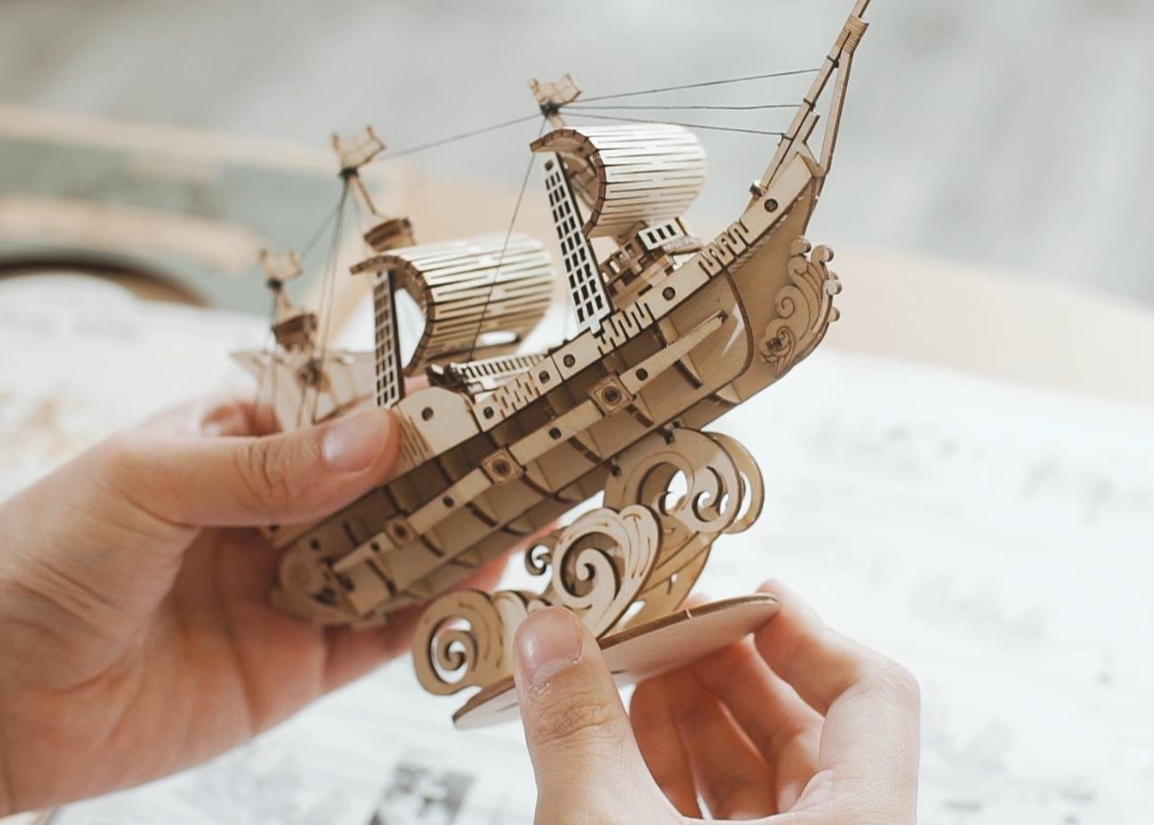 Sailing Ship 3D Wooden Puzzle - Image 3